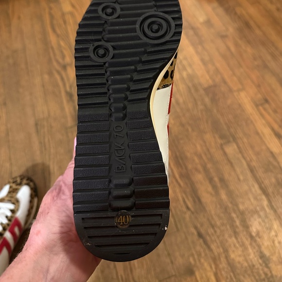 Women’s Back 70 Streetwear White and Red Leopard Print Sneakers. - Picture 5 of 5